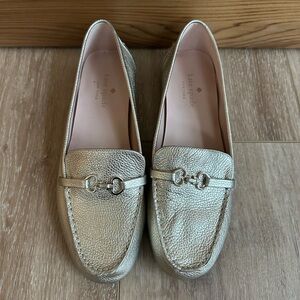 Kate Spade Gold Loafers